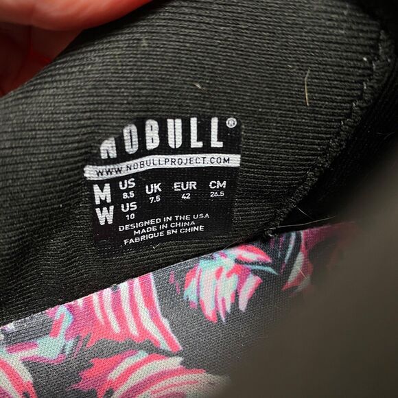 NOBULL Womens10 Black Sneakers Outwork Trainer Workout Shoes Midnight Palms - Picture 11 of 11